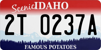 ID license plate 2T0237A