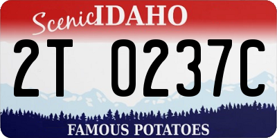 ID license plate 2T0237C