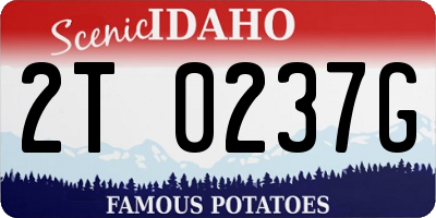 ID license plate 2T0237G