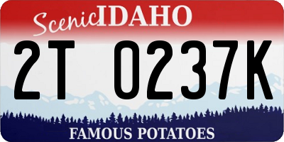 ID license plate 2T0237K