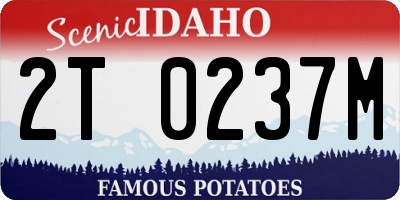 ID license plate 2T0237M