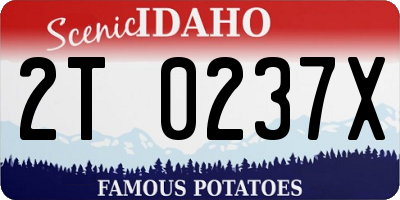 ID license plate 2T0237X