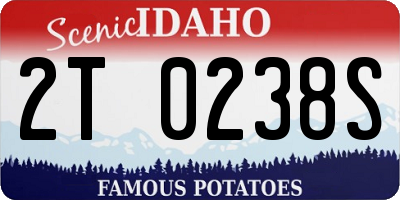 ID license plate 2T0238S