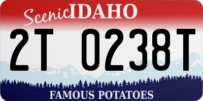 ID license plate 2T0238T