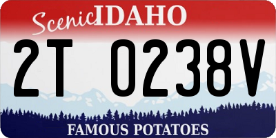 ID license plate 2T0238V