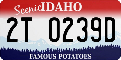 ID license plate 2T0239D