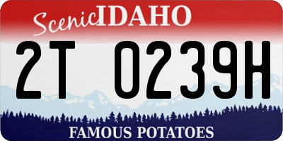 ID license plate 2T0239H