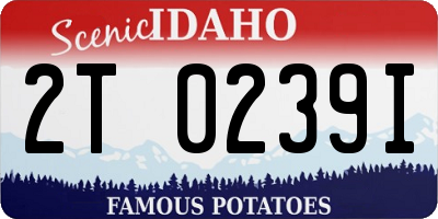 ID license plate 2T0239I