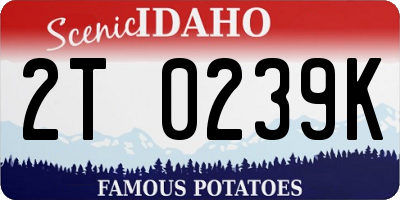 ID license plate 2T0239K