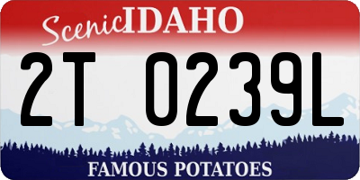ID license plate 2T0239L