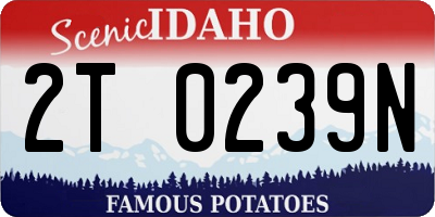 ID license plate 2T0239N