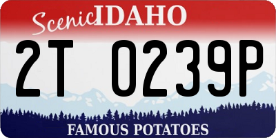 ID license plate 2T0239P