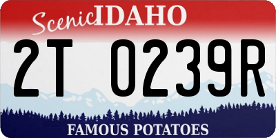 ID license plate 2T0239R