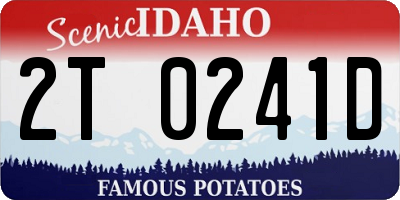 ID license plate 2T0241D