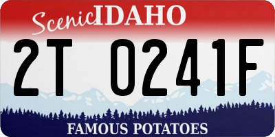 ID license plate 2T0241F
