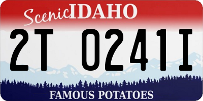 ID license plate 2T0241I