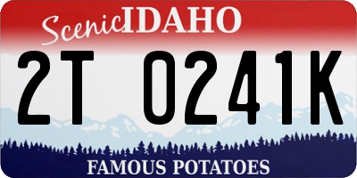 ID license plate 2T0241K