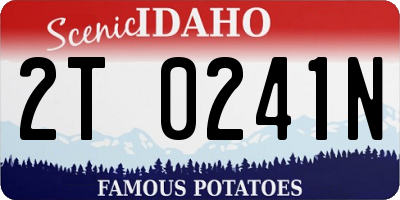 ID license plate 2T0241N