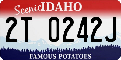 ID license plate 2T0242J