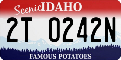 ID license plate 2T0242N