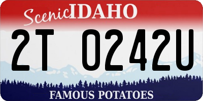 ID license plate 2T0242U