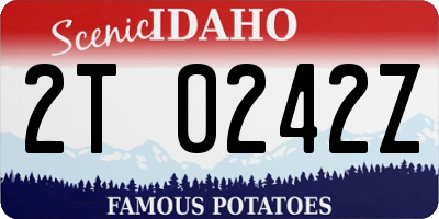 ID license plate 2T0242Z