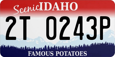 ID license plate 2T0243P