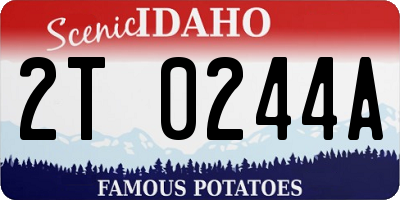 ID license plate 2T0244A