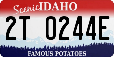 ID license plate 2T0244E