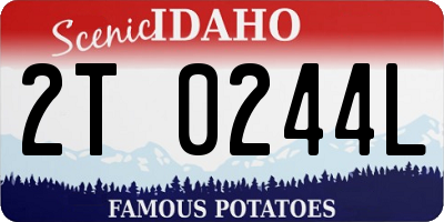 ID license plate 2T0244L
