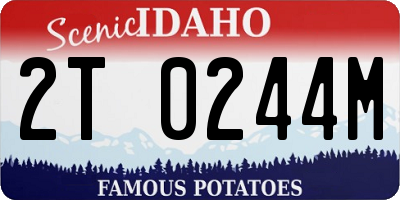 ID license plate 2T0244M