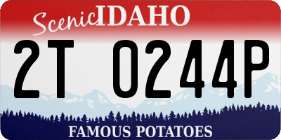 ID license plate 2T0244P