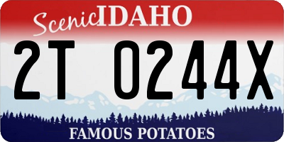 ID license plate 2T0244X