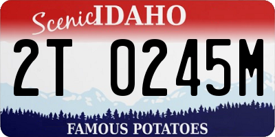 ID license plate 2T0245M