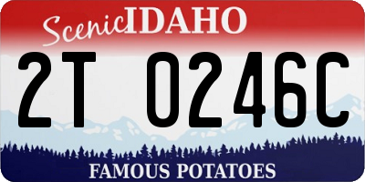 ID license plate 2T0246C