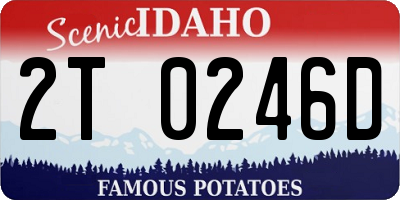 ID license plate 2T0246D