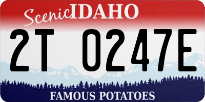 ID license plate 2T0247E