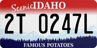 ID license plate 2T0247L