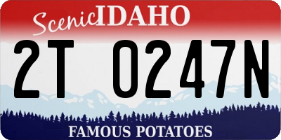 ID license plate 2T0247N