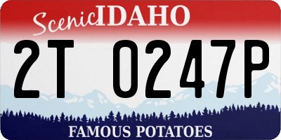 ID license plate 2T0247P