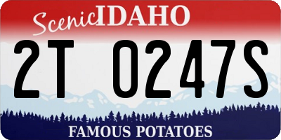 ID license plate 2T0247S