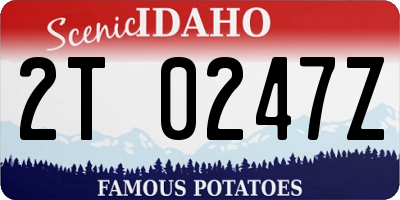 ID license plate 2T0247Z