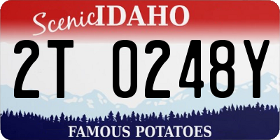 ID license plate 2T0248Y