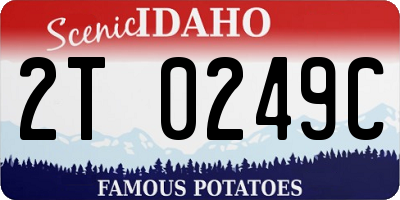 ID license plate 2T0249C