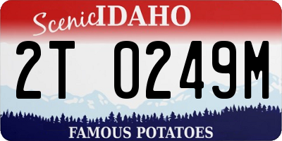 ID license plate 2T0249M