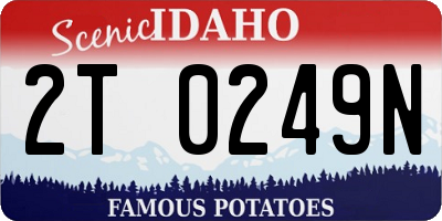 ID license plate 2T0249N