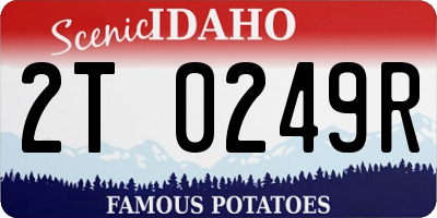 ID license plate 2T0249R