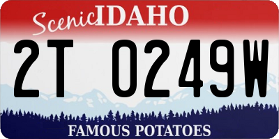 ID license plate 2T0249W
