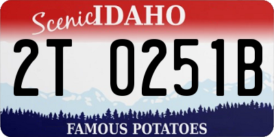 ID license plate 2T0251B