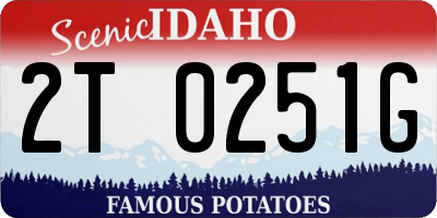 ID license plate 2T0251G